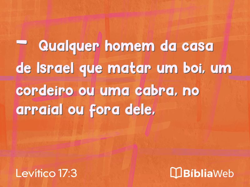 Levítico 17:3 em imagem para compartilhar