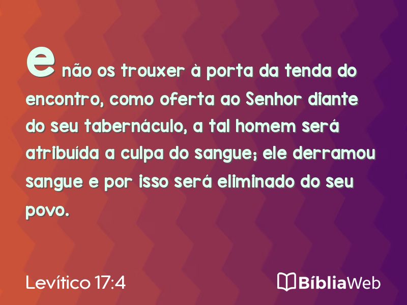 Levítico 17:4 em imagem para compartilhar