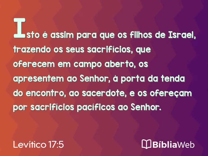 Levítico 17:5 em imagem para compartilhar