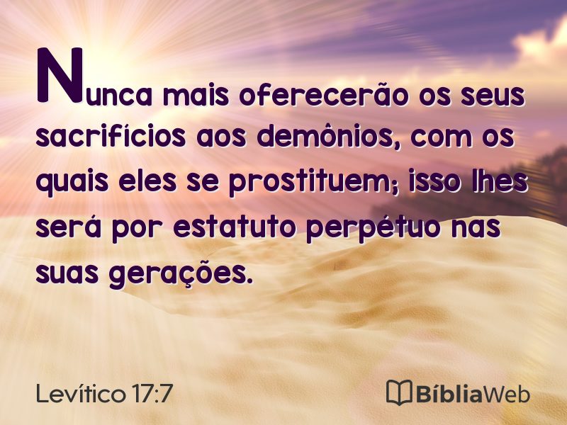 Levítico 17:7 em imagem para compartilhar