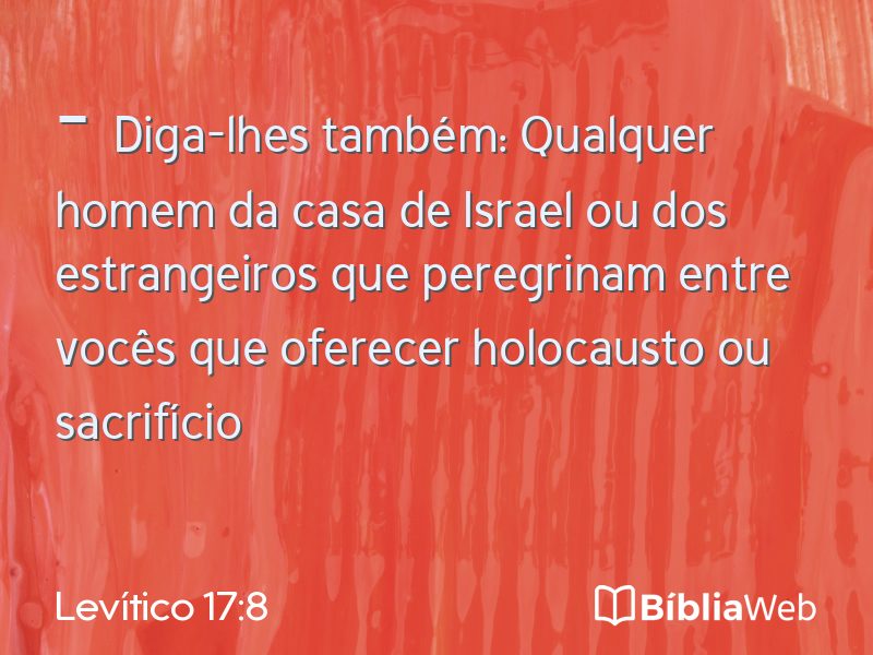 Levítico 17:8 em imagem para compartilhar