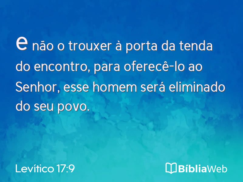 Levítico 17:9 em imagem para compartilhar