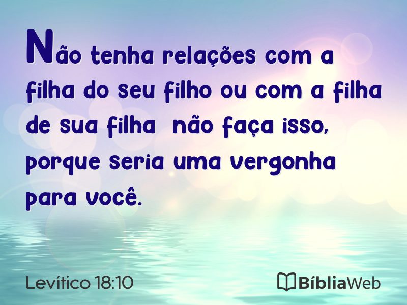 Levítico 18:10 em imagem para compartilhar