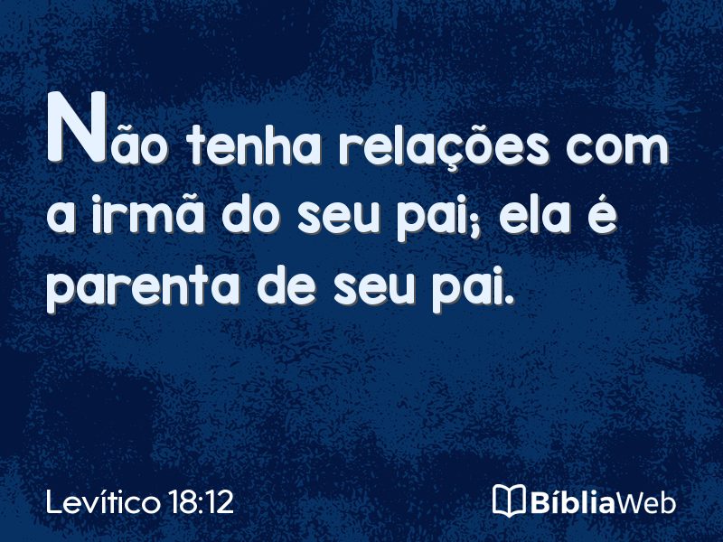 Levítico 18:12 em imagem para compartilhar