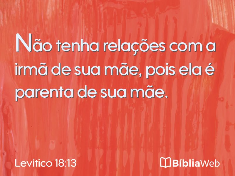 Levítico 18:13 em imagem para compartilhar
