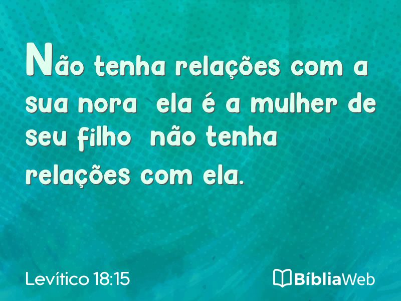 Levítico 18:15 em imagem para compartilhar