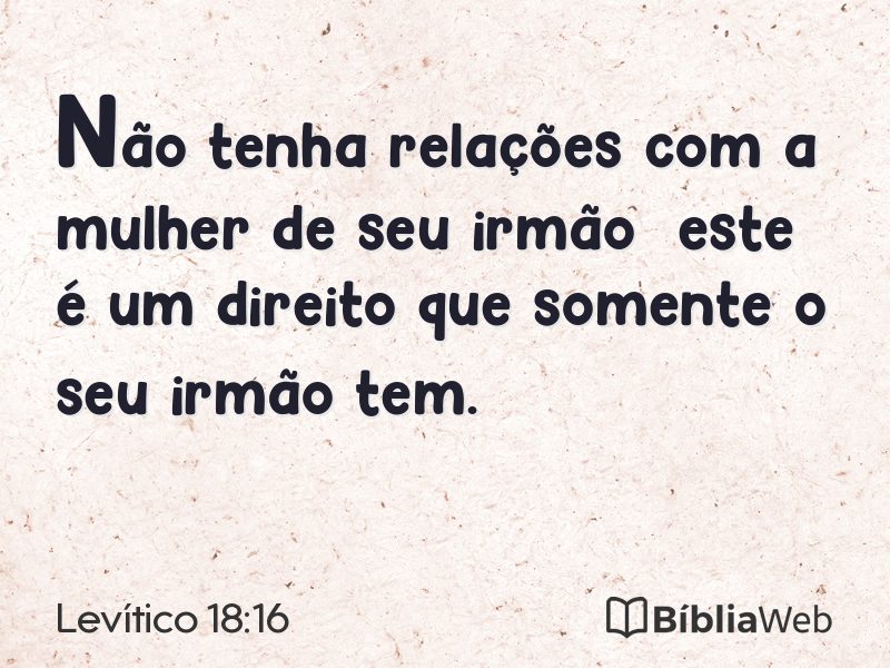 Levítico 18:16 em imagem para compartilhar