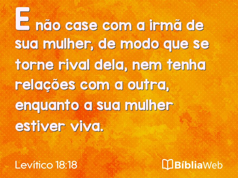 Levítico 18:18 em imagem para compartilhar