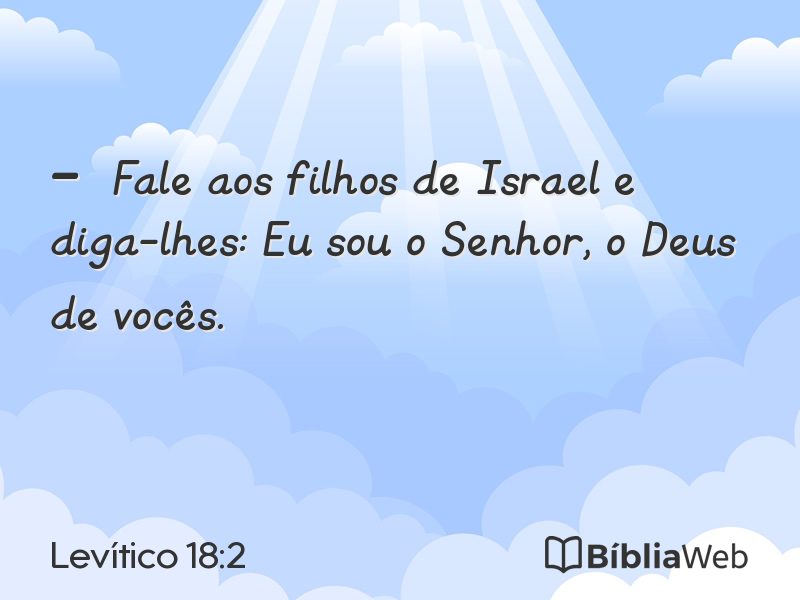 Levítico 18:2 em imagem para compartilhar