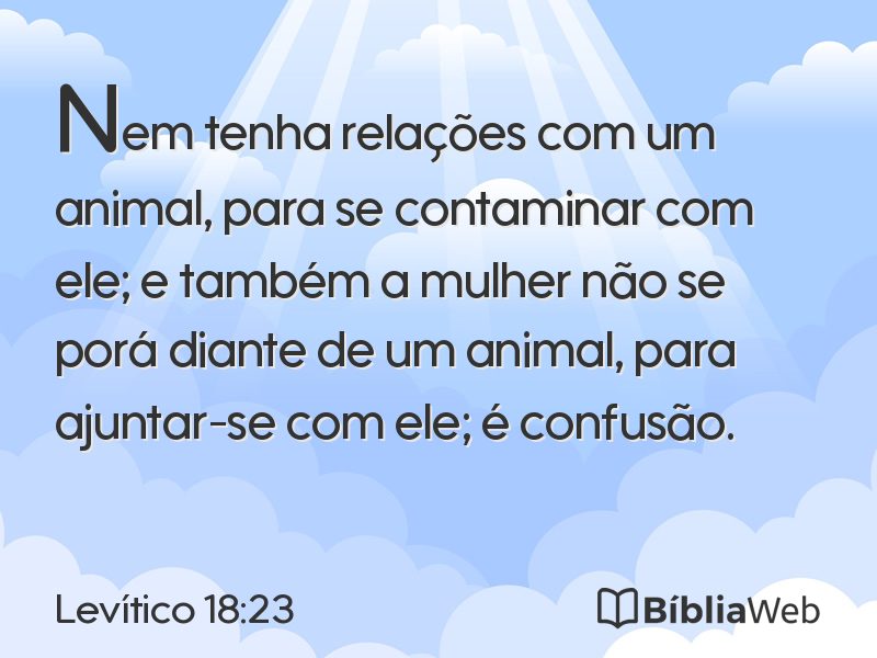 Levítico 18:23 em imagem para compartilhar