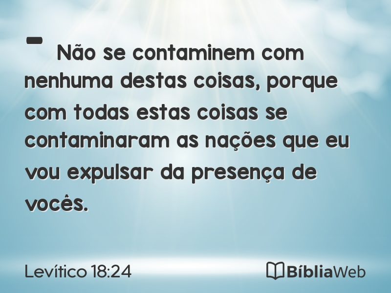 Levítico 18:24 em imagem para compartilhar