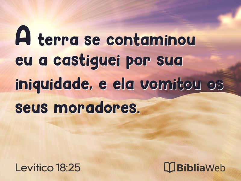 Levítico 18:25 em imagem para compartilhar