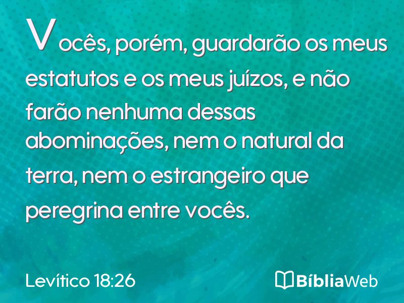 Levítico 18:26 em imagem para compartilhar