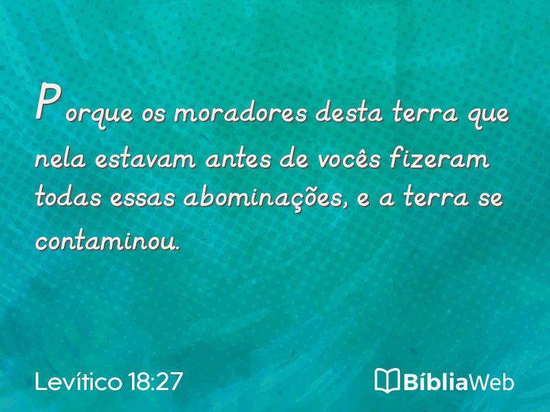 Levítico 18:27 em imagem para compartilhar