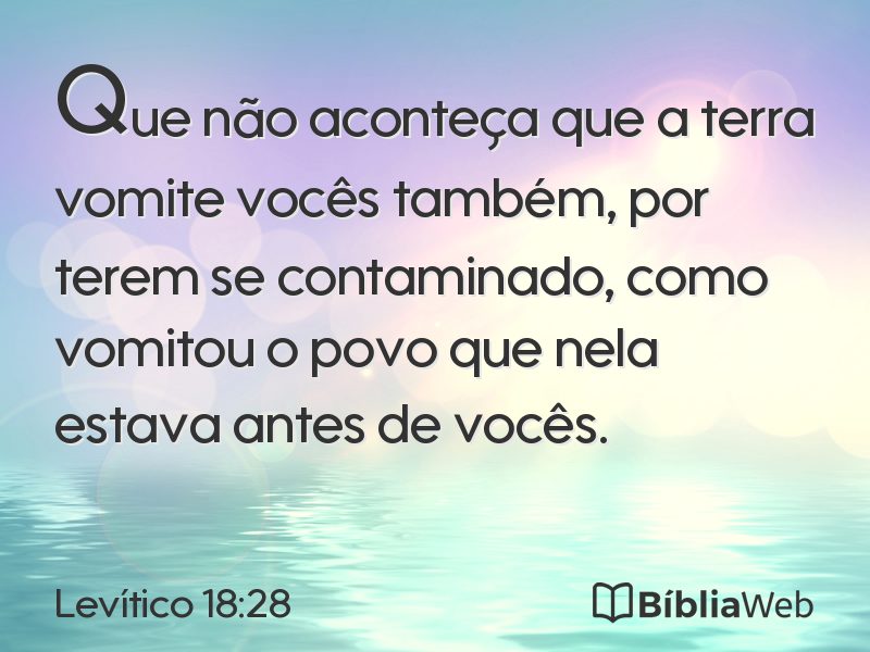Levítico 18:28 em imagem para compartilhar