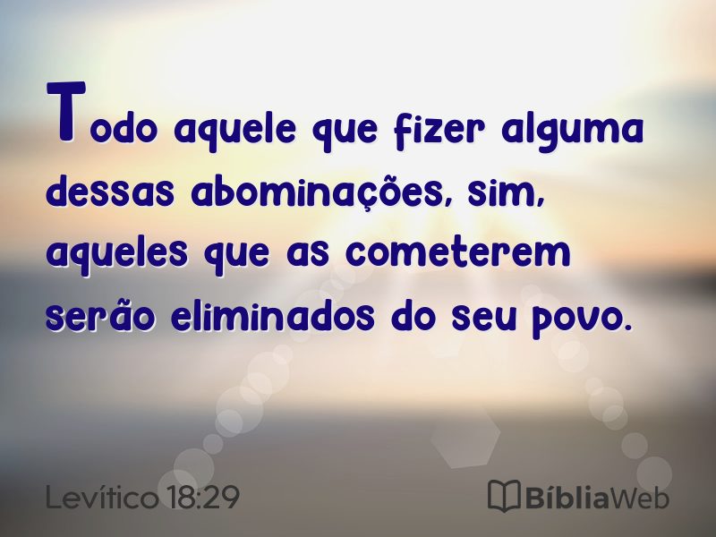Levítico 18:29 em imagem para compartilhar