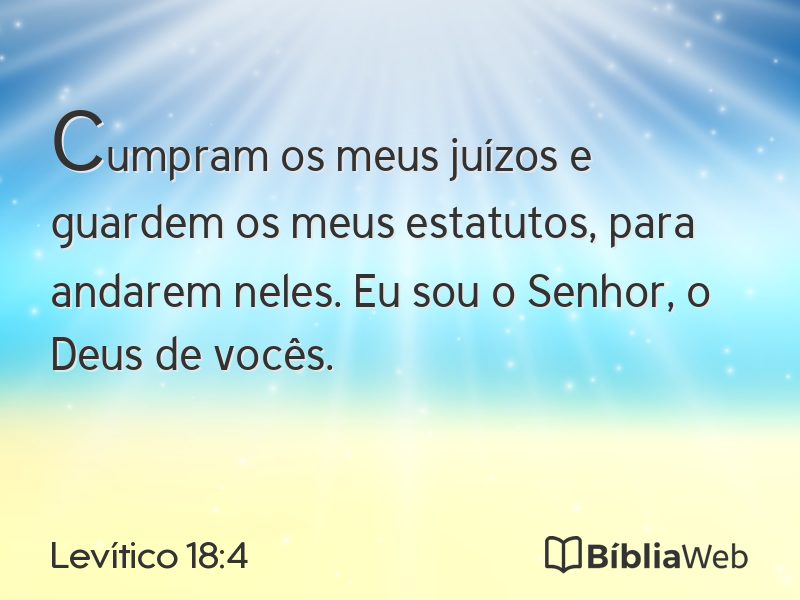Levítico 18:4 em imagem para compartilhar