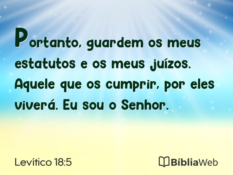 Levítico 18:5 em imagem para compartilhar