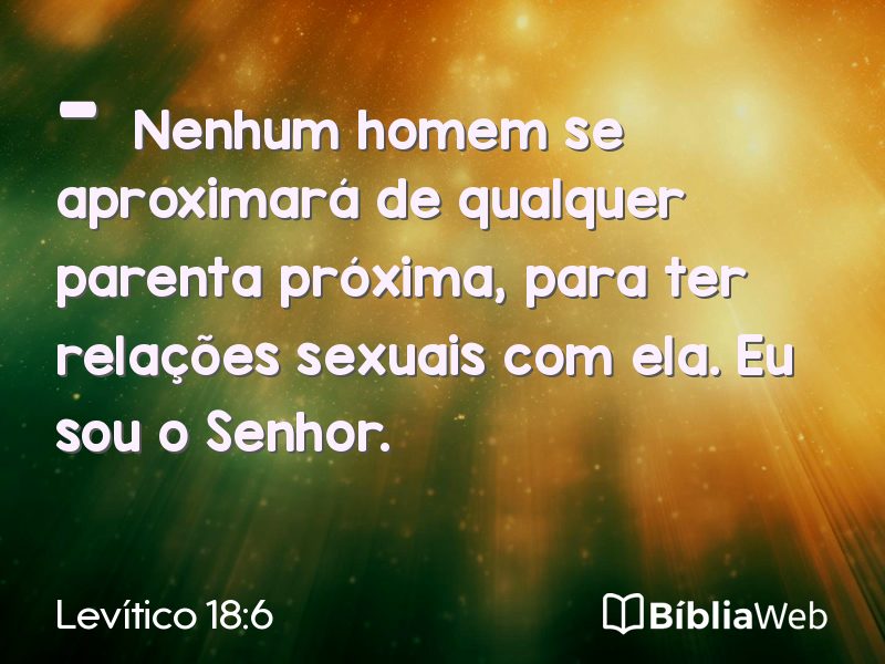 Levítico 18:6 em imagem para compartilhar