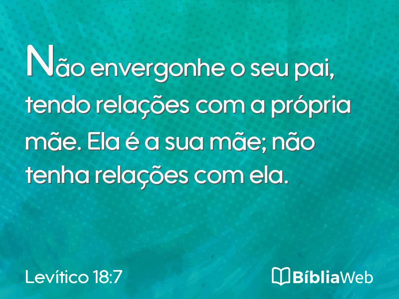 Levítico 18:7 em imagem para compartilhar