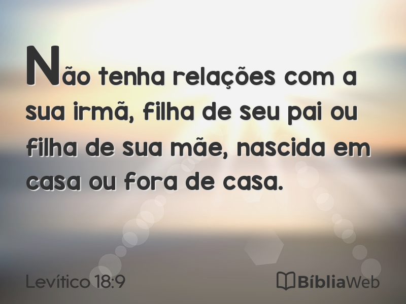 Levítico 18:9 em imagem para compartilhar