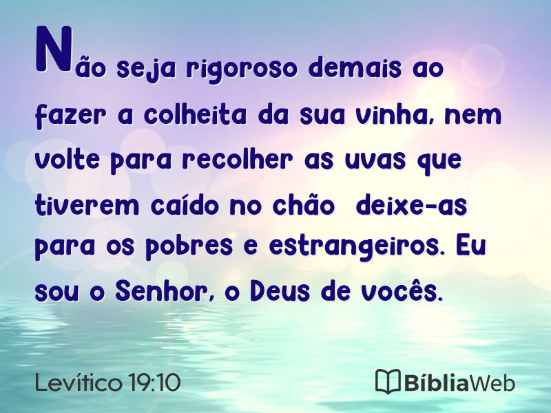Levítico 19:10 em imagem para compartilhar