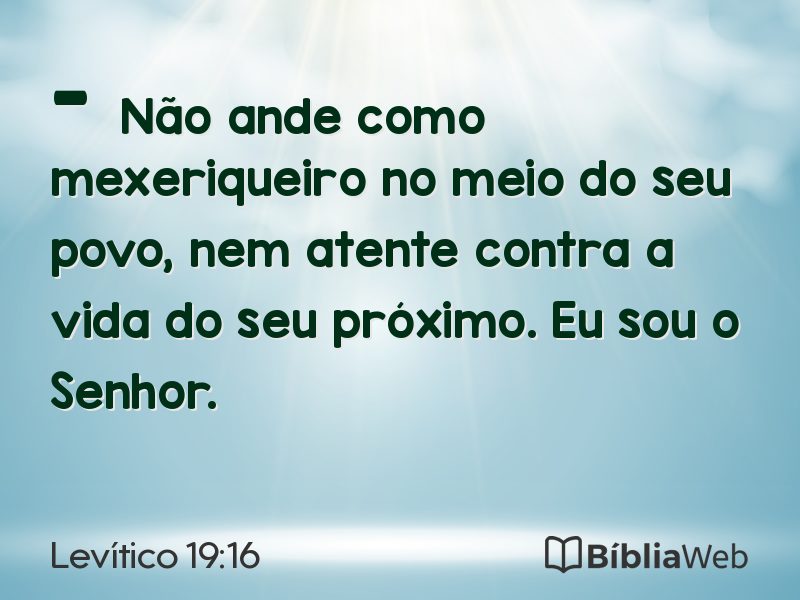 Levítico 19:16 em imagem para compartilhar