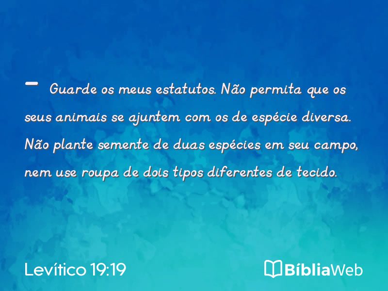 Levítico 19:19 em imagem para compartilhar