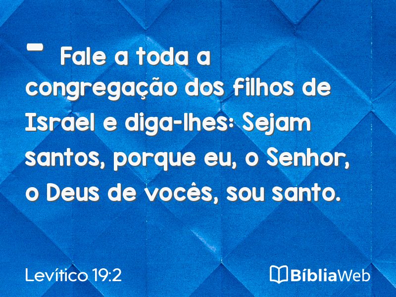 Levítico 19:2 em imagem para compartilhar