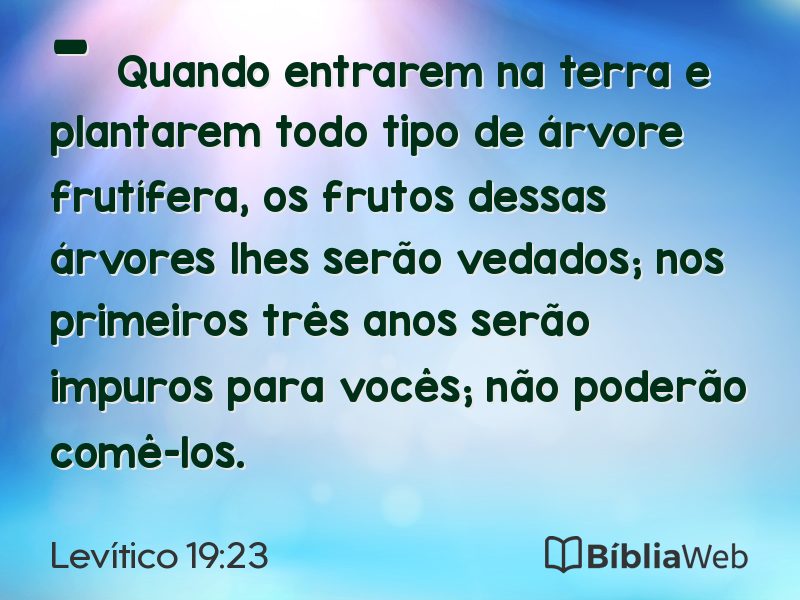 Levítico 19:23 em imagem para compartilhar