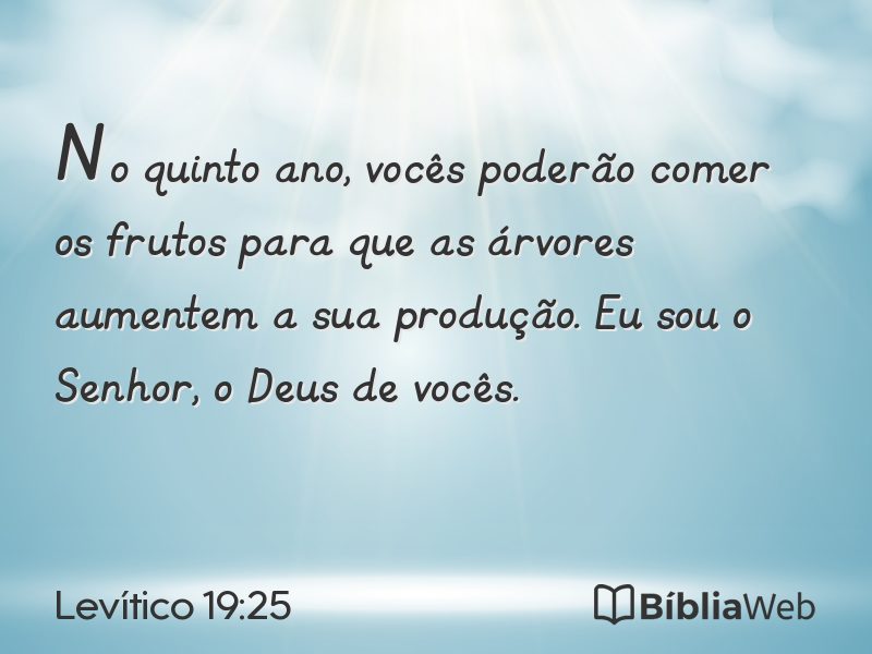 Levítico 19:25 em imagem para compartilhar