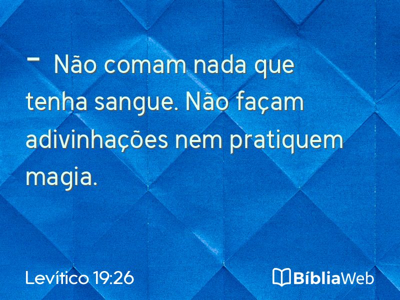 Levítico 19:26 em imagem para compartilhar