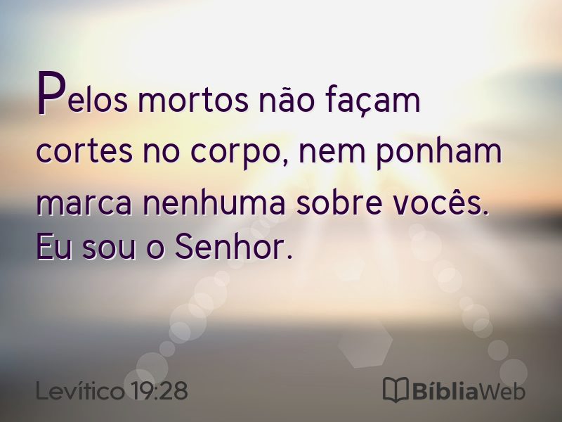 Levítico 19:28 em imagem para compartilhar