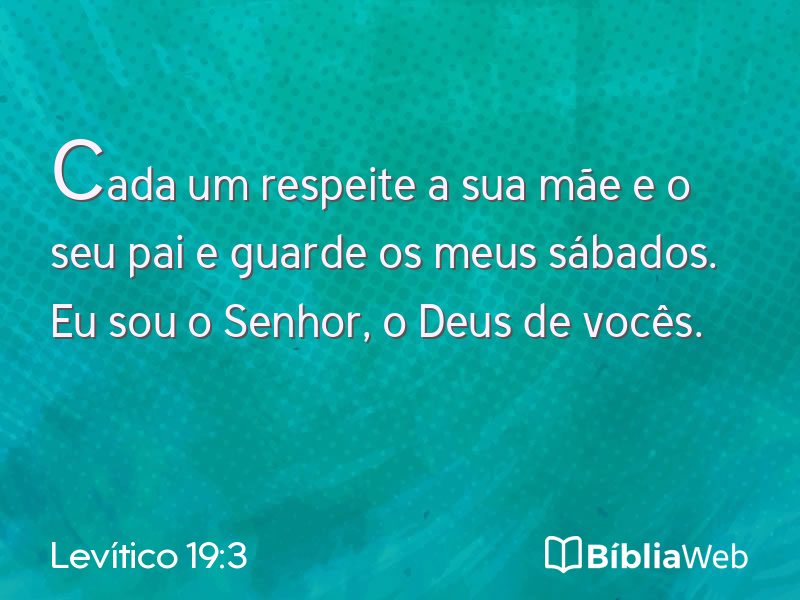 Levítico 19:3 em imagem para compartilhar