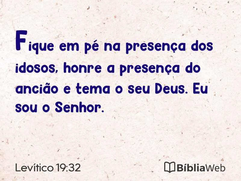 Levítico 19:32 em imagem para compartilhar