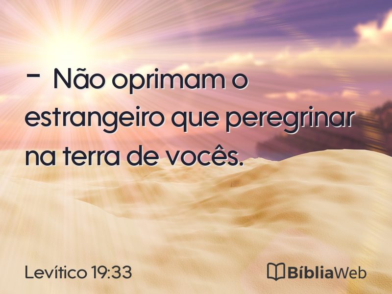 Levítico 19:33 em imagem para compartilhar