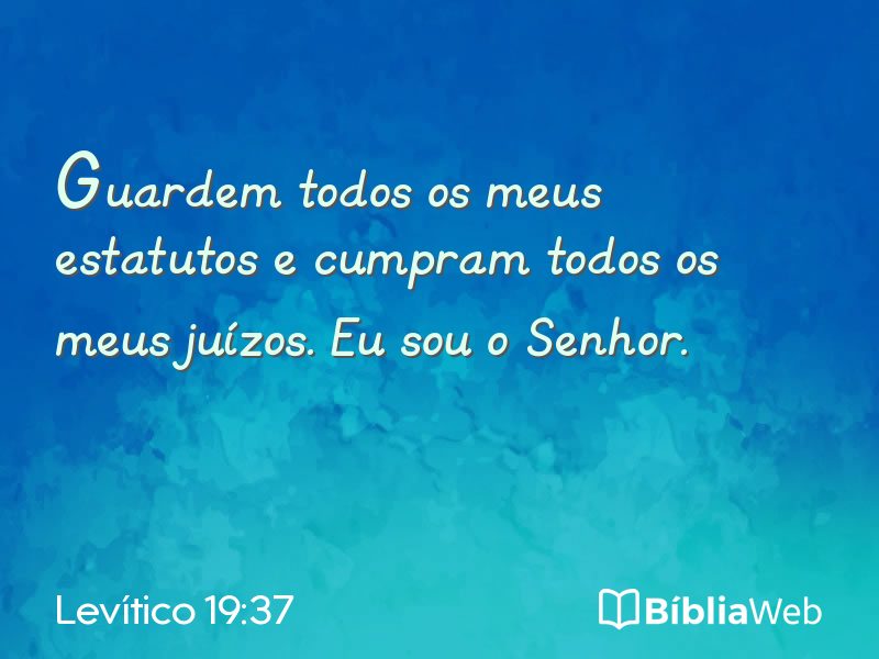 Levítico 19:37 em imagem para compartilhar