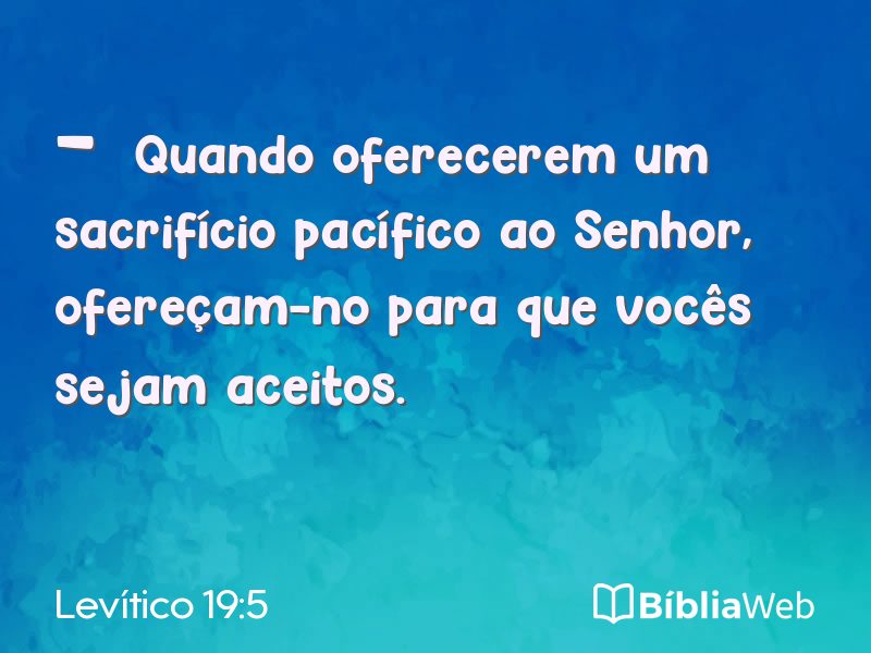 Levítico 19:5 em imagem para compartilhar