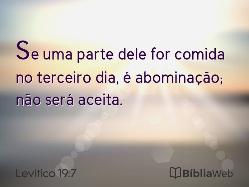 Levítico 19:7 em imagem para compartilhar