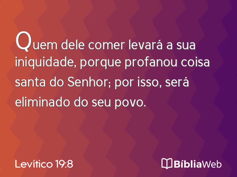 Levítico 19:8 em imagem para compartilhar