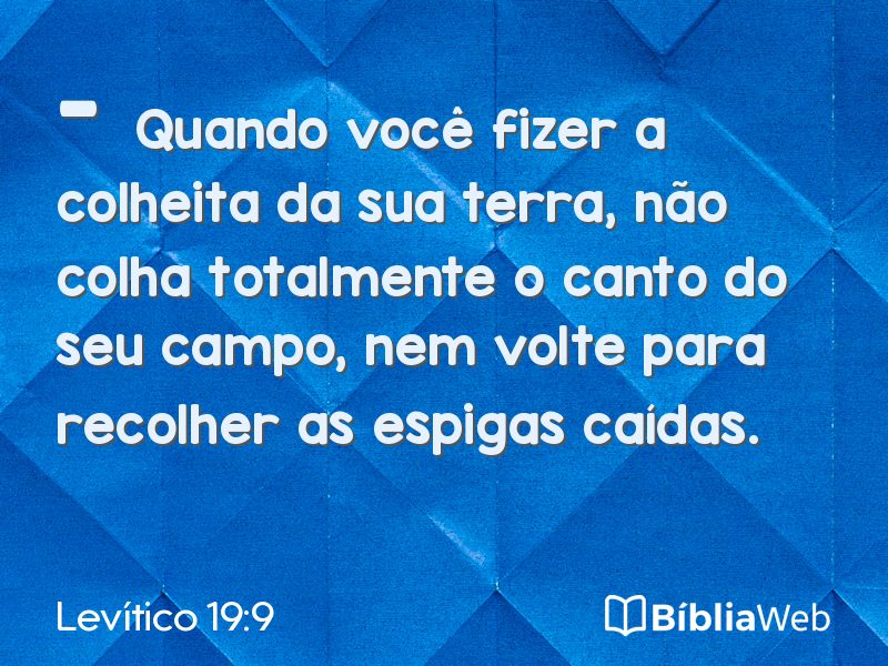 Levítico 19:9 em imagem para compartilhar