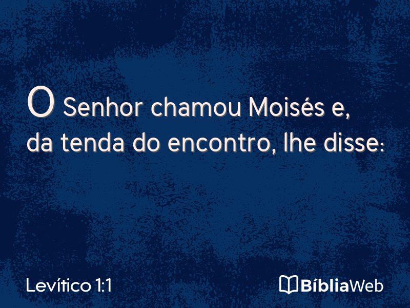 Levítico 1:1 em imagem para compartilhar