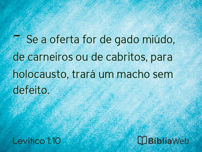 Levítico 1:10 em imagem para compartilhar