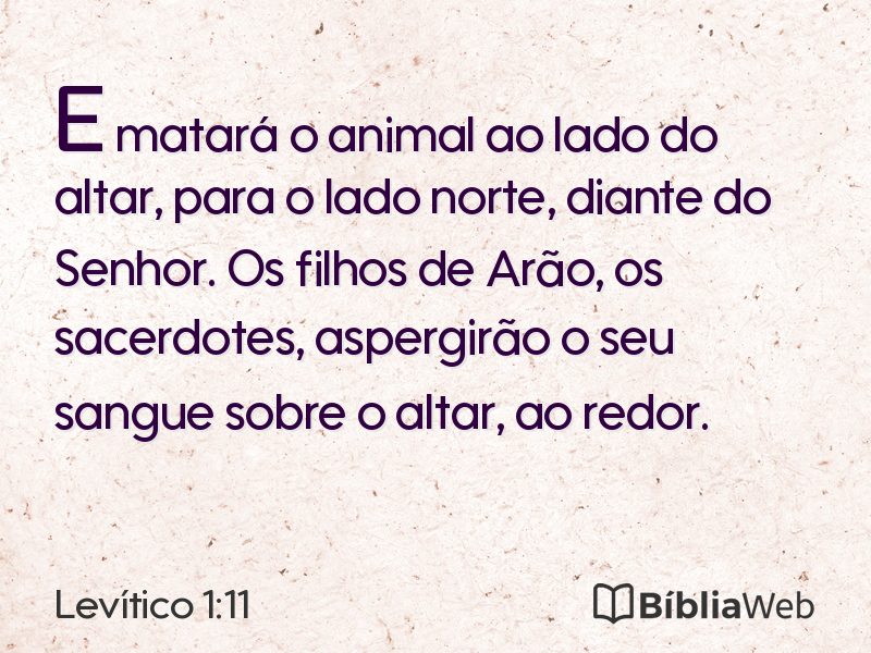 Levítico 1:11 em imagem para compartilhar