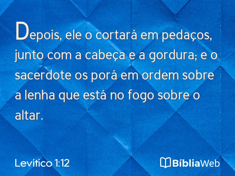 Levítico 1:12 em imagem para compartilhar