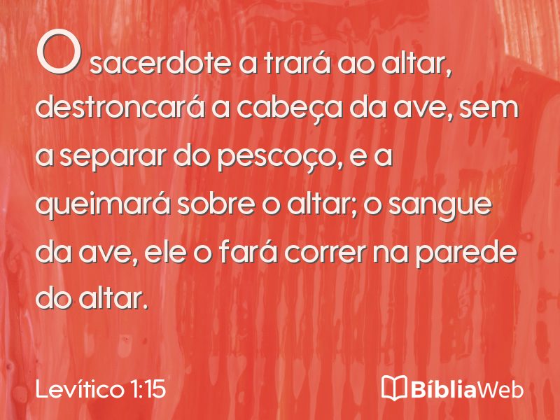 Levítico 1:15 em imagem para compartilhar