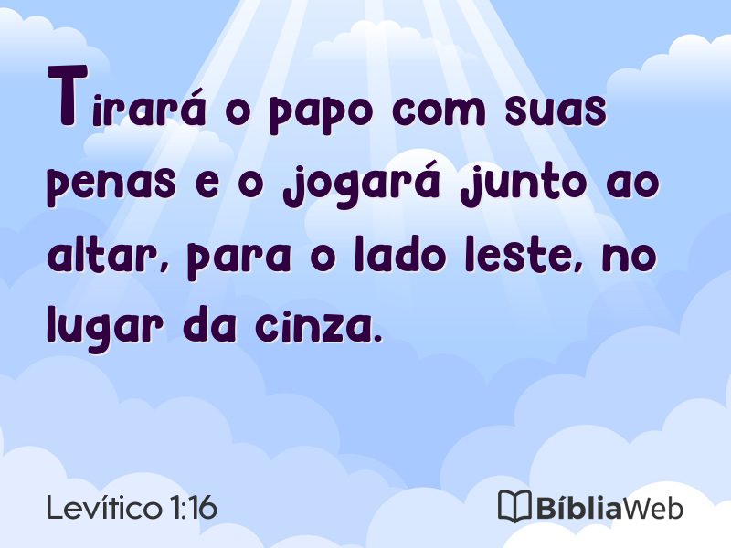 Levítico 1:16 em imagem para compartilhar