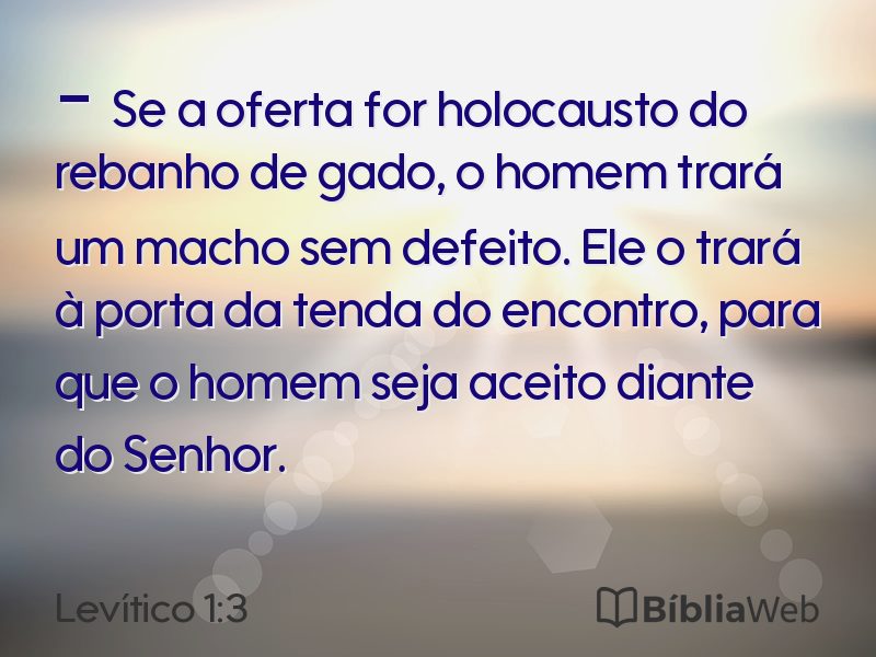 Levítico 1:3 em imagem para compartilhar