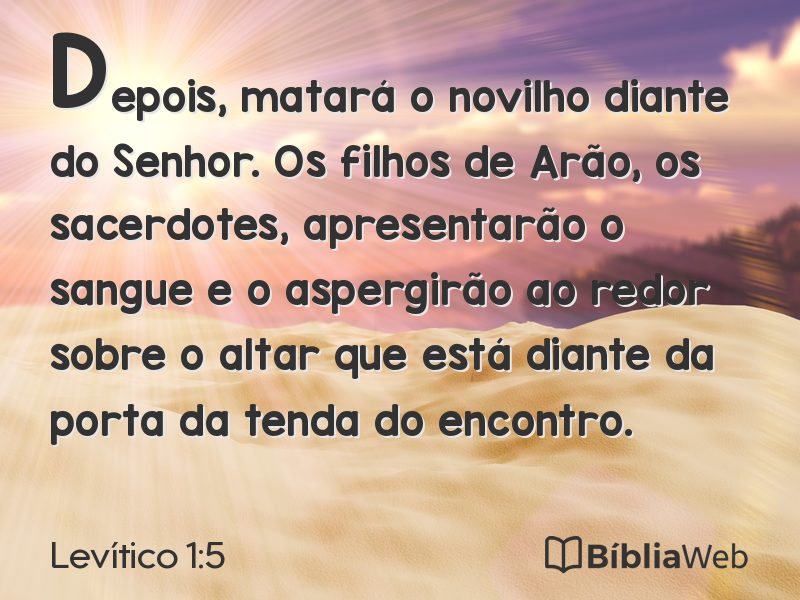 Levítico 1:5 em imagem para compartilhar