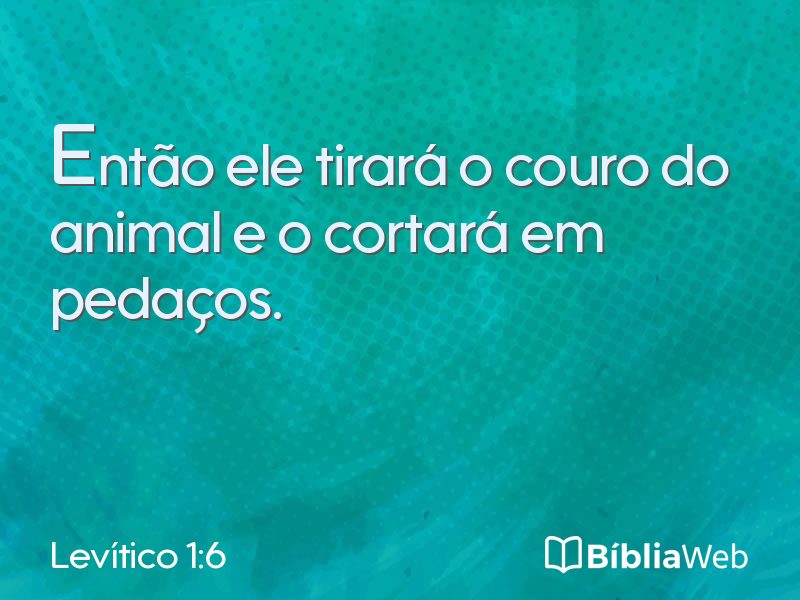 Levítico 1:6 em imagem para compartilhar